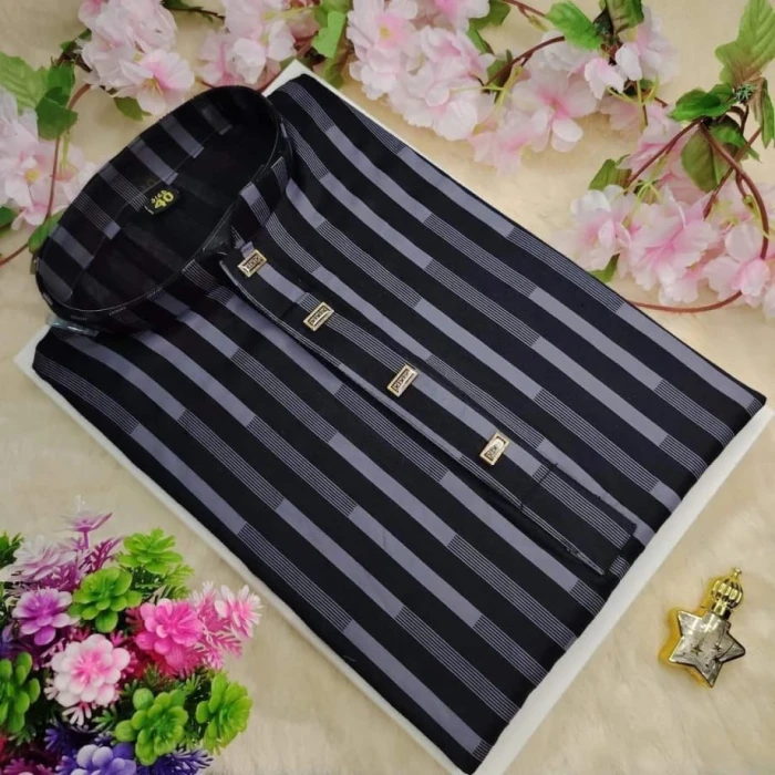 Stripe Cotton Black